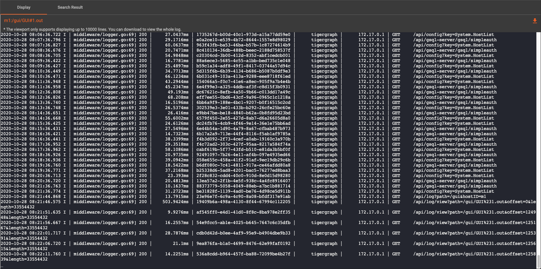 display log (1)